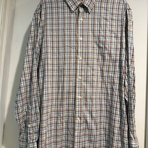 Daniel Cremieux Men's Plaid Button Down Shirt - Blue, Brown, White